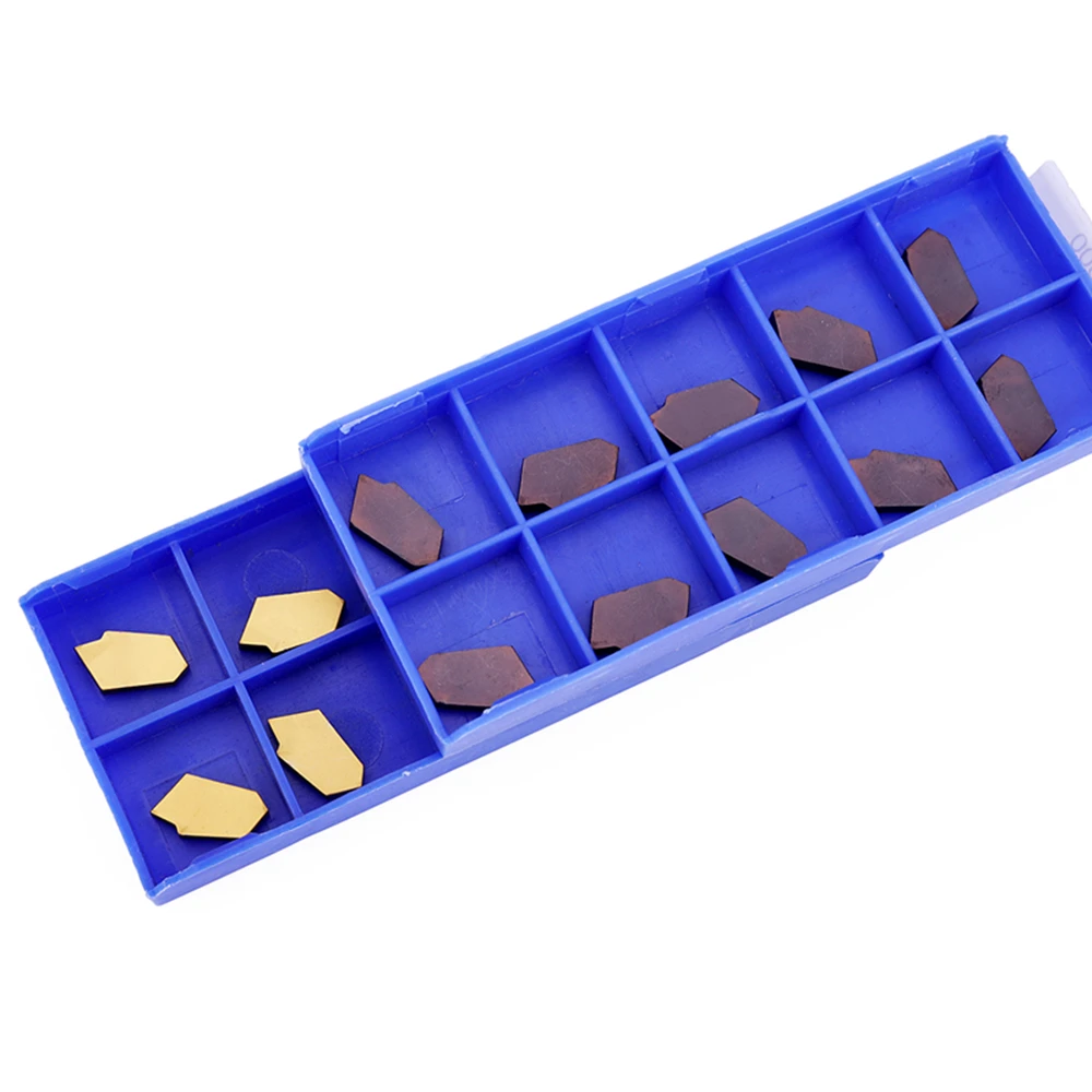KAVTE 10PCS SP200 SP300 SP400 NC3030 PC9030คาร์ไบด์แทรกเครื่องกลึงเครื่องตัดเครื่องมือ Parting และเซาะร่อง Off เครื่องมือ