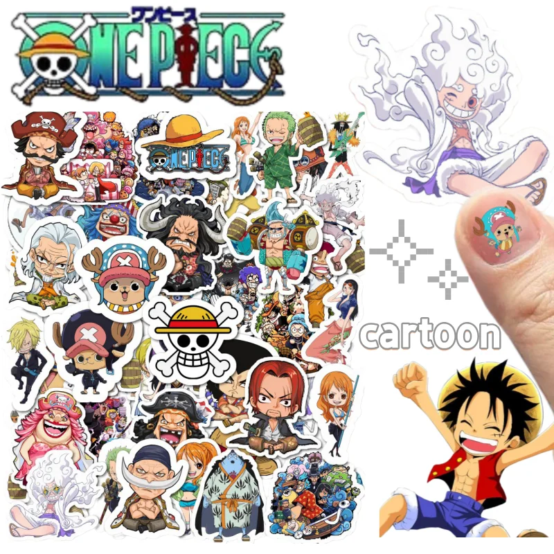 

One Piece Luffy Chopper Zoro New Creative High-Value Cartoon and Cute Portable Waterproof Stickers Student Journals Decoration