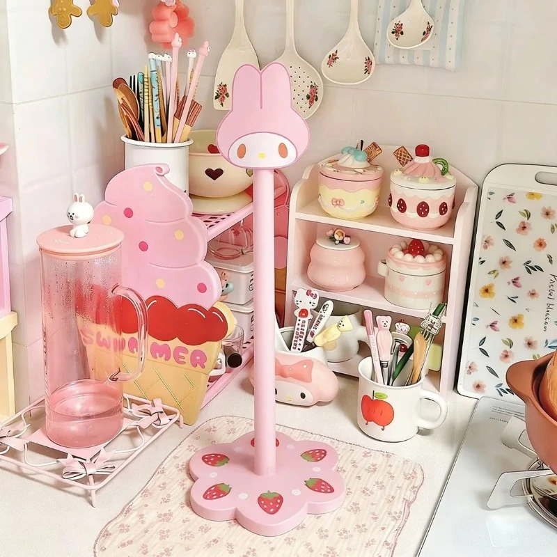 Sanrio New My Melody Kitchen Paper Towel Holder Storage Vertical Good Looks Fashion Trend Atmosphere Girly Heart Sweetness Cute view 4