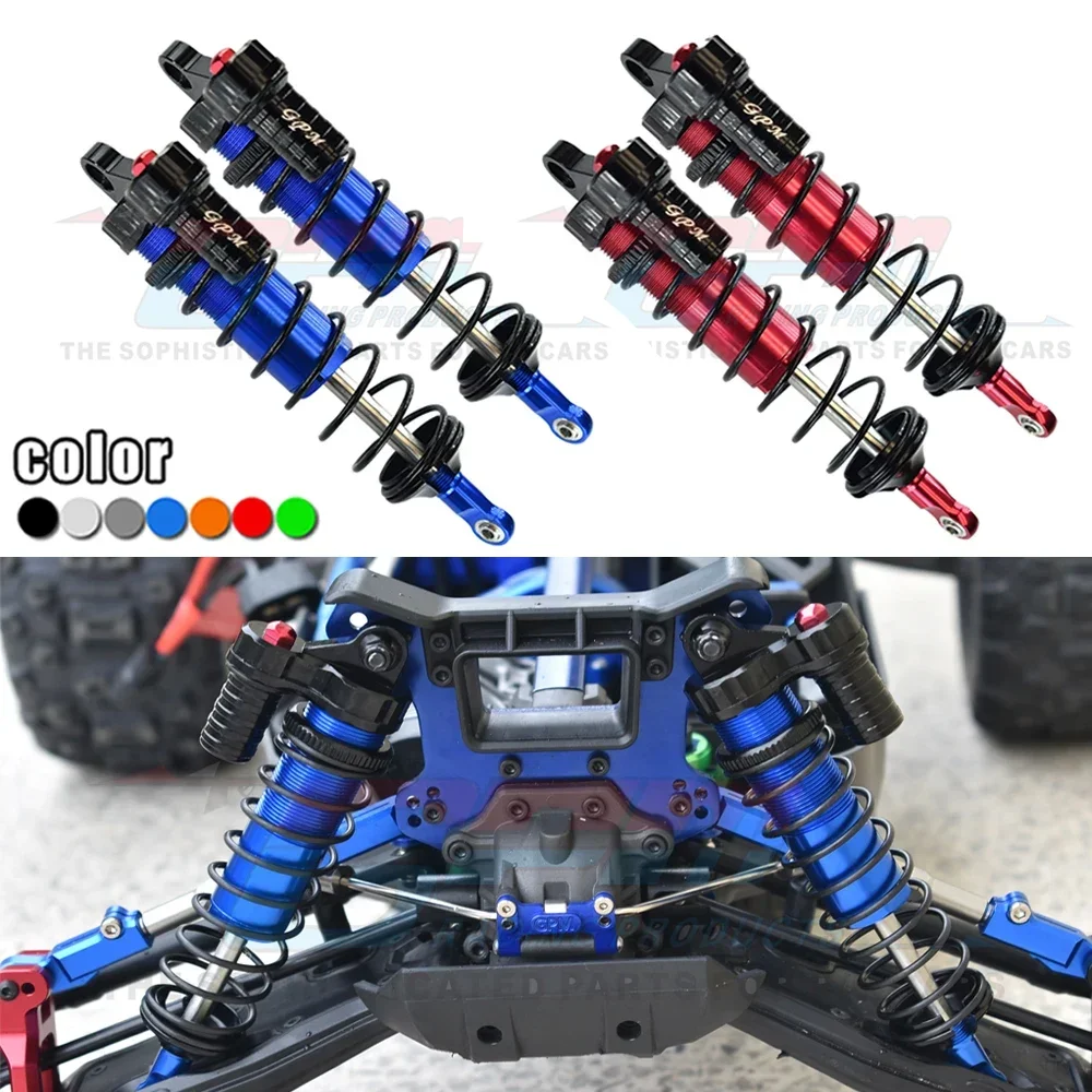 GPM Metal Alloy 128mm L Shape Front Shock Absorber 9660 for Traxxas 1/8 Sledge 4WD Monster Truck 95076-4 RC Car Upgrade Parts