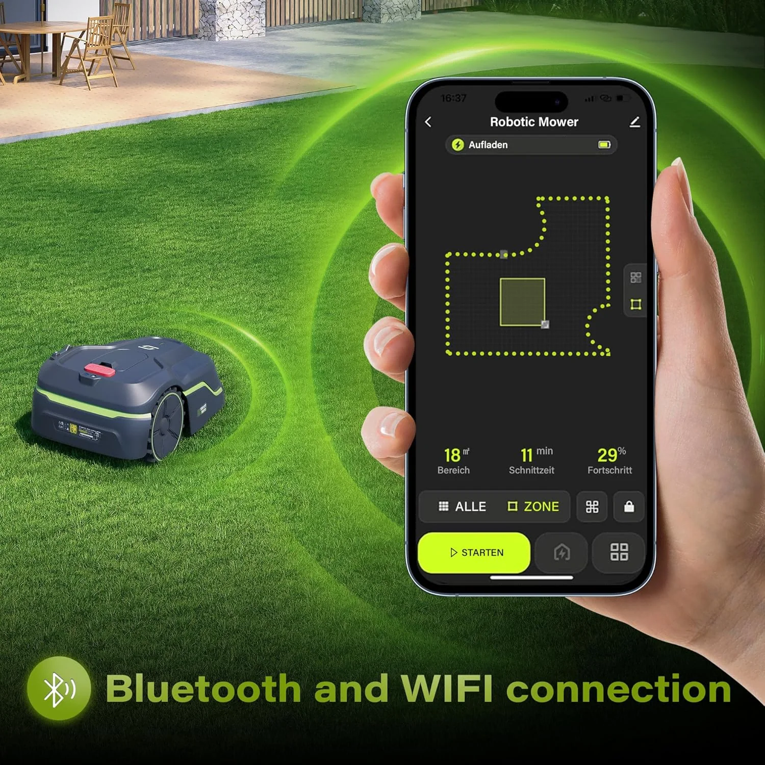 2024 New Smart Electric Household Robotic Lawn Mower High Efficiency Portable Self-Propelled Blades Industrial Garden Yard DIY