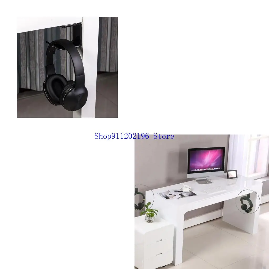 Headset Stand Desk Display Bracket Hanging Hook Earphone Rack Storage Hanger Holder Wall Mount