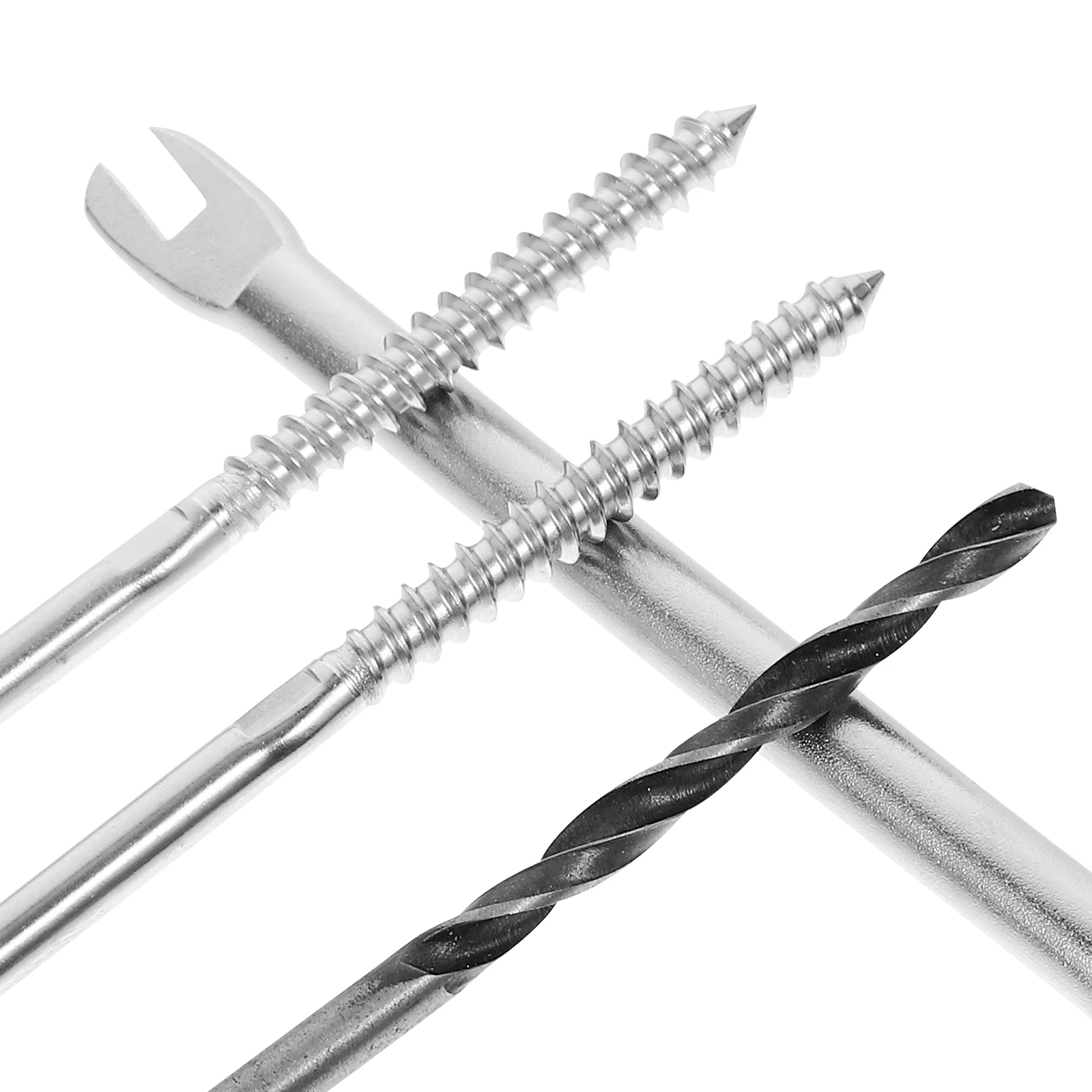 

1 set Cable Kit 1/8 Stainless Steel Lag Screws Deck Stair Wire System Terminals Lag Screws Fits Wood Posts