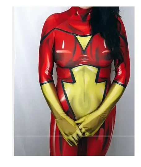 Super Woman Suit Printed Adults Kids Female Girl Woman Cosplay Costume Superhero Halloween Zentai Bodysuits