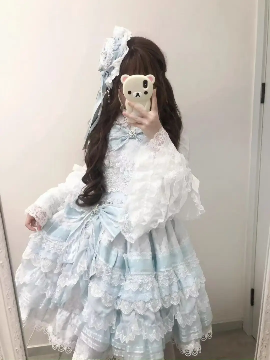 เสื้อสไตล์วินเทจ กอธิค ยุค Y2K คอปีเตอร์แพน วิคตอเรียน หรูหรา หวาน สไตล์โลลิต้า ผู้หญิงญี่ปุ่น แต่งลูกไม้ระบาย โบว์ แขนบาน