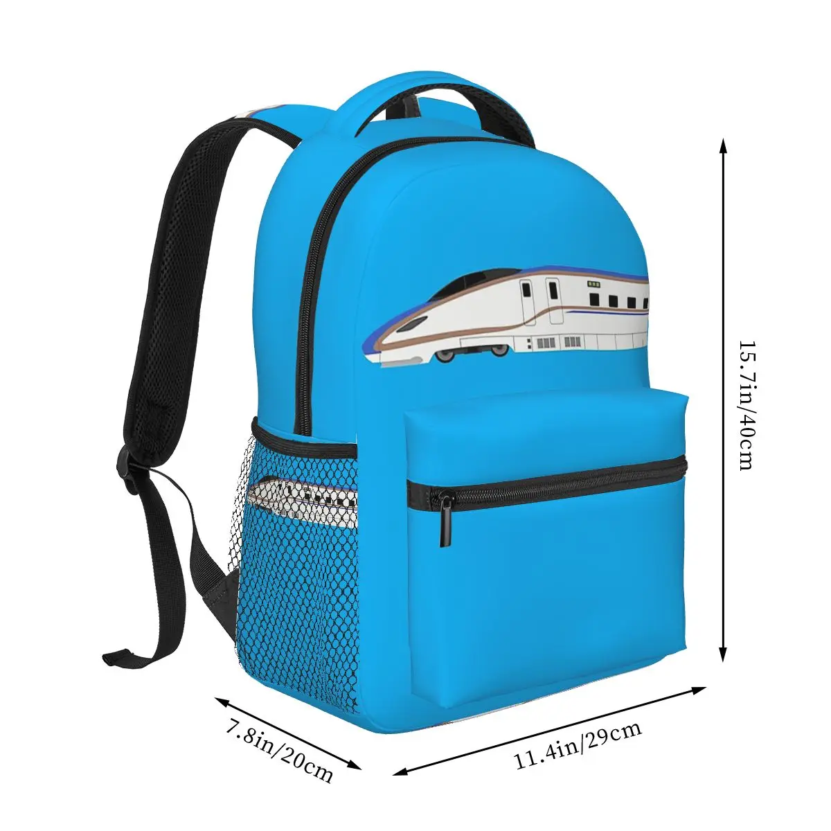 Japanese Shinkansen Bullet Trains Student Backpack School Bag Hiking Travel Daypack for Men Women Fashion Bookbag Shoulder Bags
