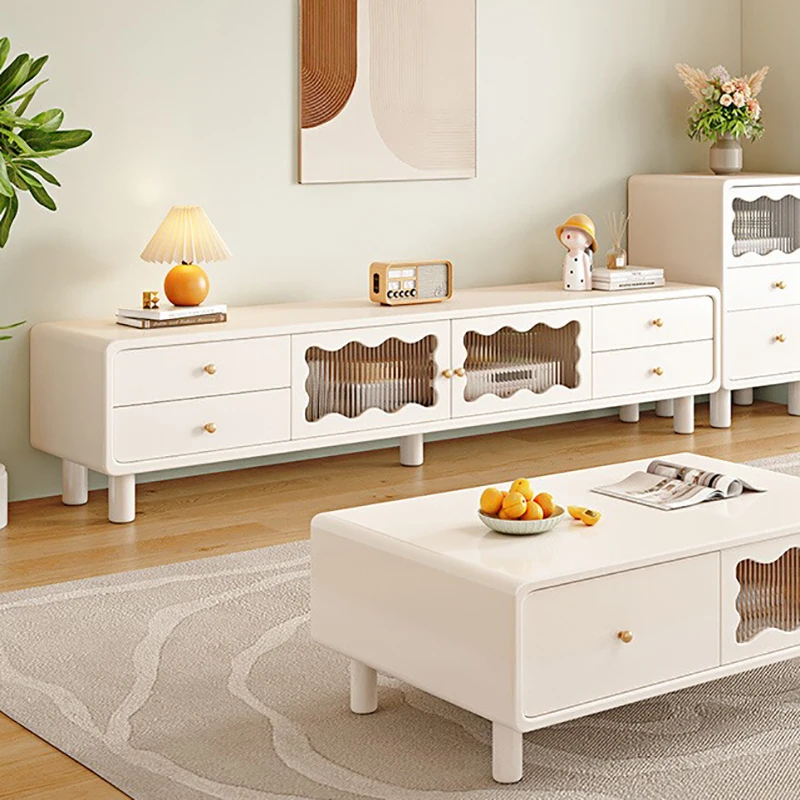 

Retro TV Cabinet Modern and Simple Living Room Household Floor-standing Storage and Storage Cabinet Monitor Stand Luxurious