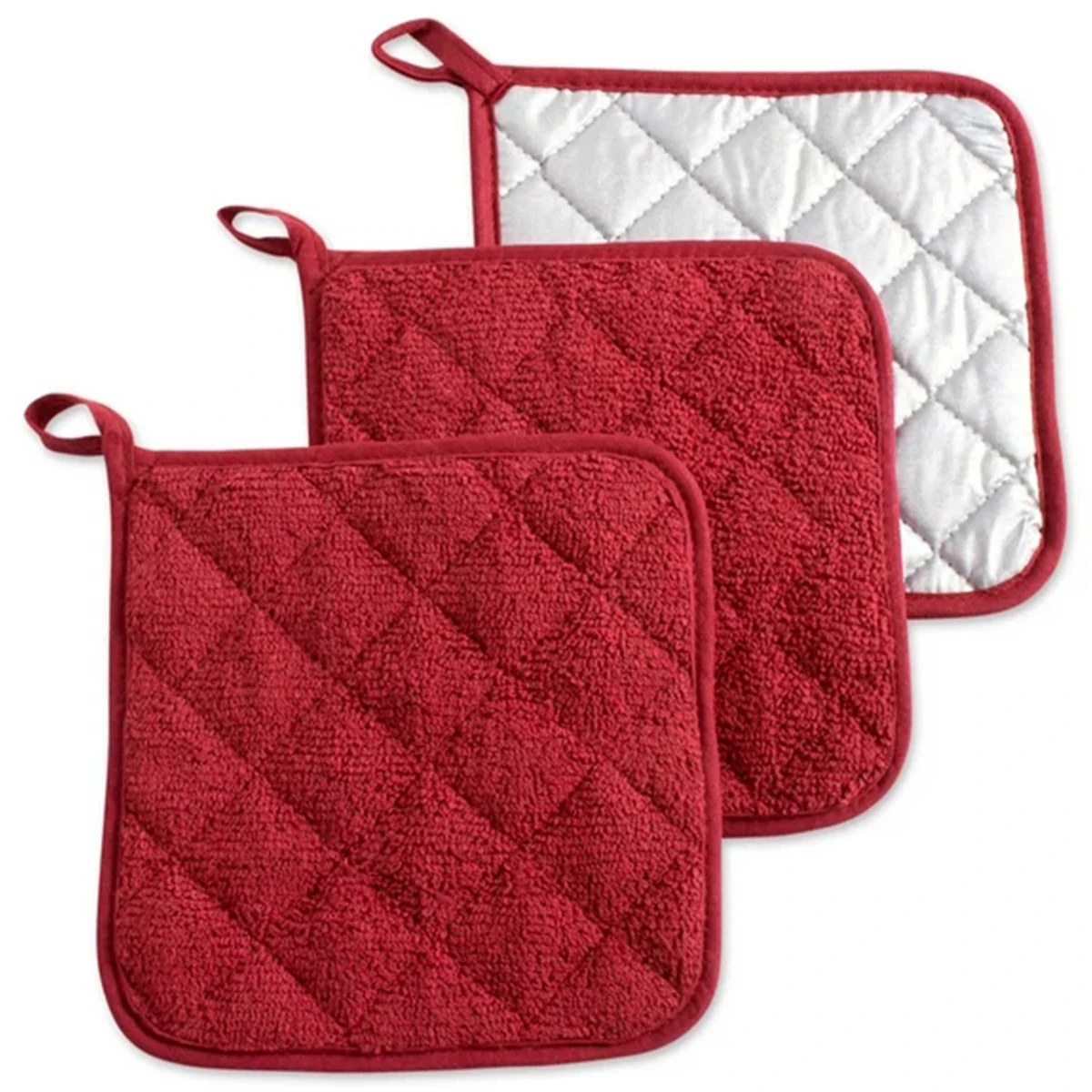 3–9 Stück 2-in-1 Topflappen, Ofenhandschuhe, Baumwolle, Hot Pot Pad, fester Griff, Topflappen, Esstisch, Matte, Backen, Grill, Topflappen, Küchenwerkzeug