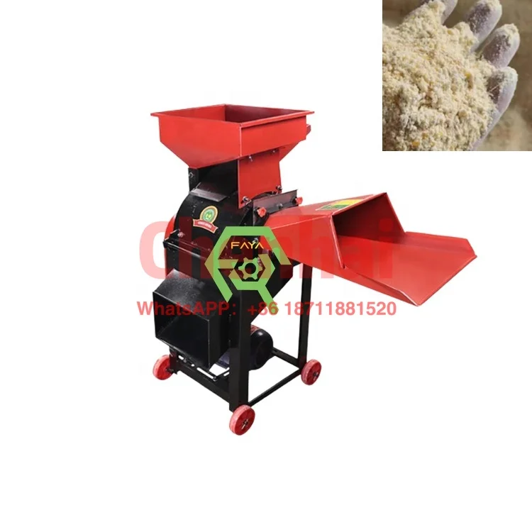 

Hay/Wet Grass Hammer mill Straw grain crusher Hay Fodder Forage Chaff Cutter with dust collector