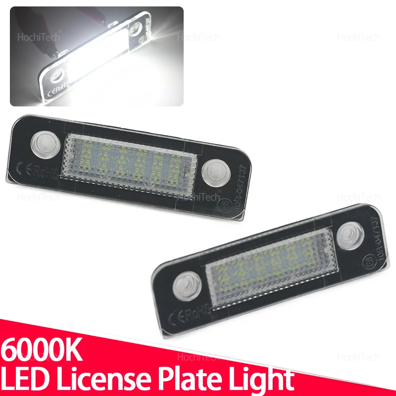2Pcs Canbus LED License Plate Light 12V White Car-Styling Number Lamp for Ford Mondeo MK2 1996-2000 for Fiesta MK5 Fusion 01-11