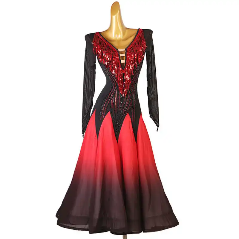 Ballroom Dance Kleid Frauen Walzer Anzug Kinder Kleidung Neue Hohe Qualität Kostüm Moderne Wettbewerb Sets Abend Mädchen Outfit