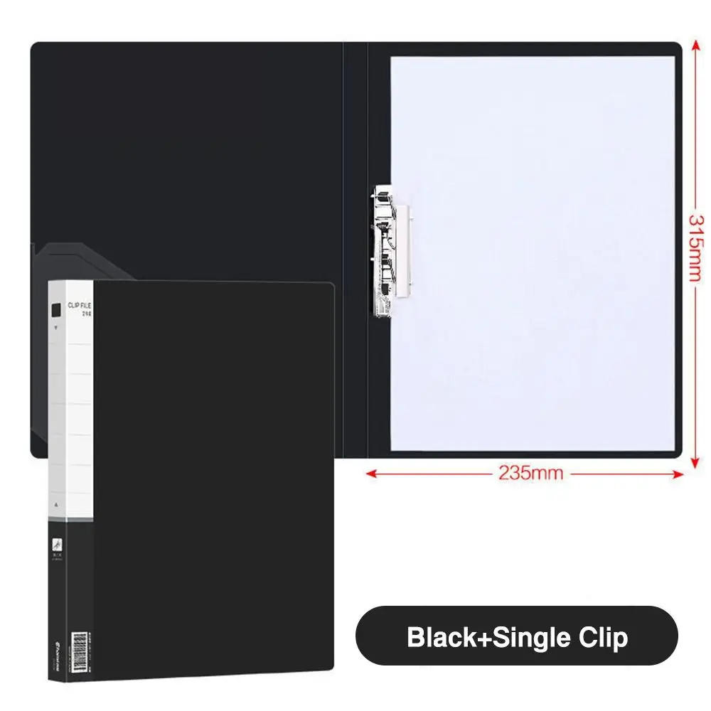 

High Quality PP A4 File Folder Color Single Clip/Double Clips Document Bag Thickened Test Paper Storage Organizer School Office