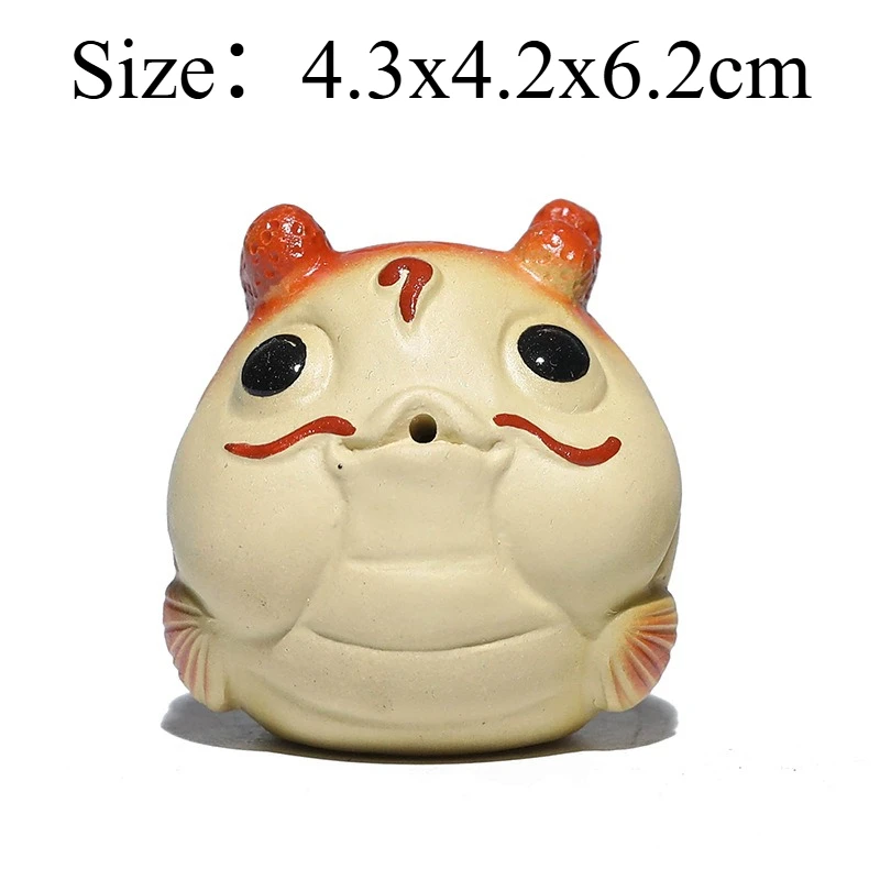 1PC Purple Clay Dragon Tea Pet Ornament Creative Bubble Dragon Incense Holder Mini Decor Home Fortune Craft Decoration Cute Gift