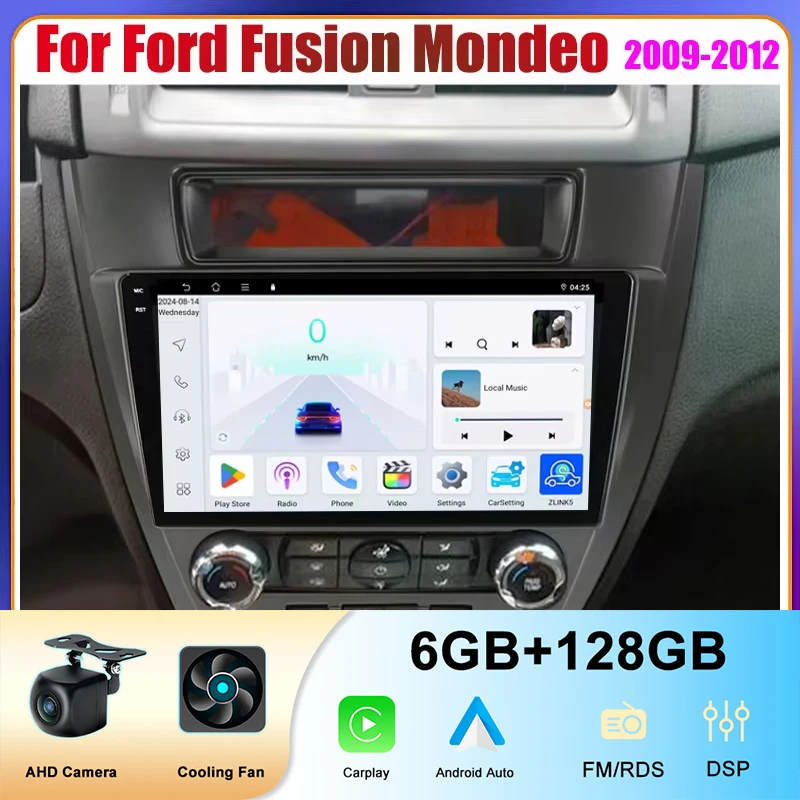 

10.1“6+128GB Android Car Radio For Ford Fusion Mondeo 2002-2012 Navigation GPS Multimedia Video Player Stereo wireless Carplay