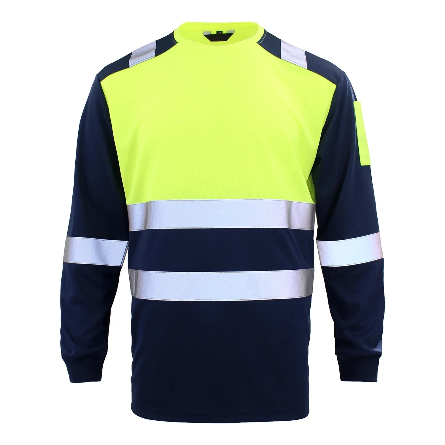 Hi Vis t-Shirts Long Sleeve Safety Shirts Reflective Long Sleeve Orange Navy High Visibility Shirts Workwear