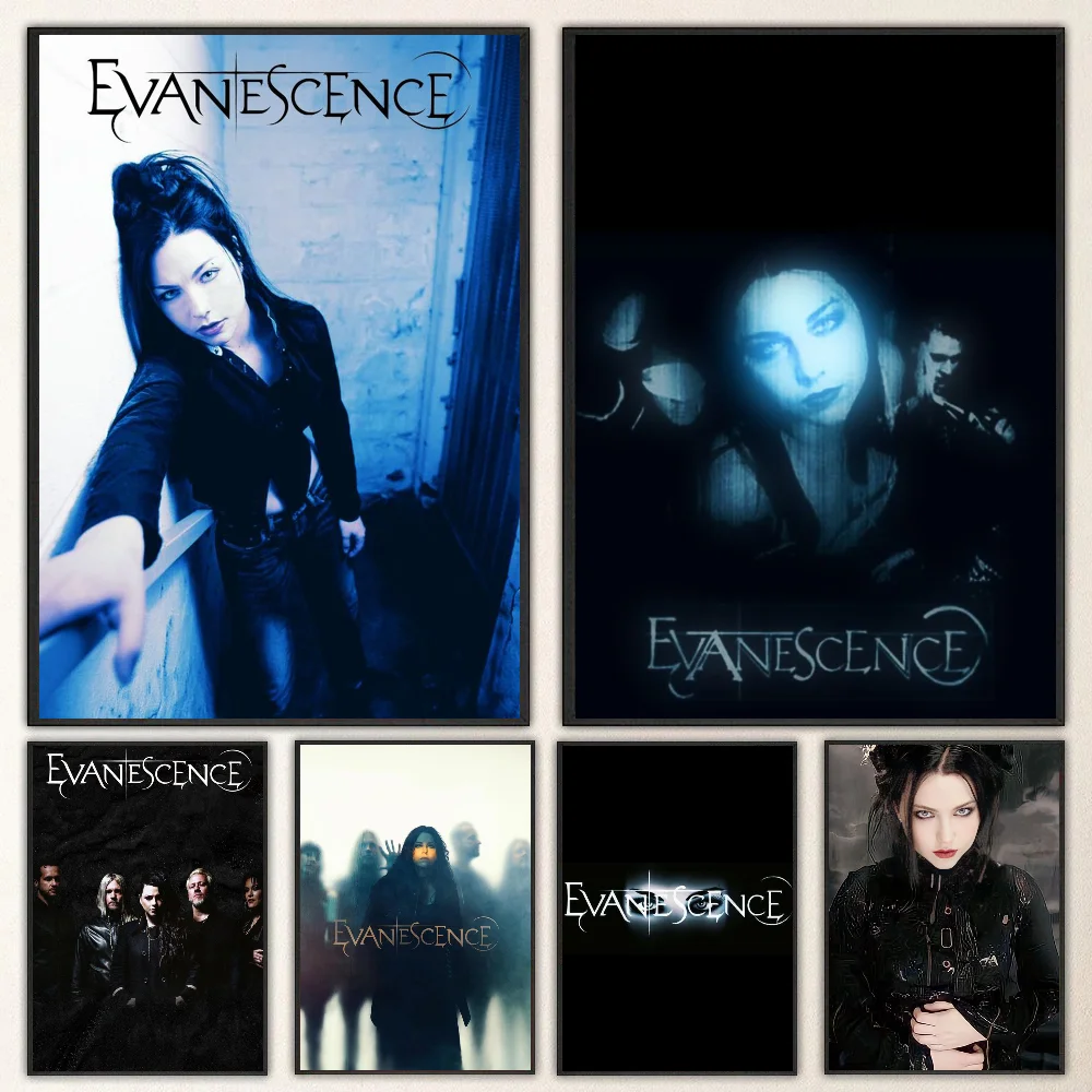 1pc Evanescence Band Poster Self-adhesive Art Waterproof Paper Sticker Coffee House Bar Room Wall Decor