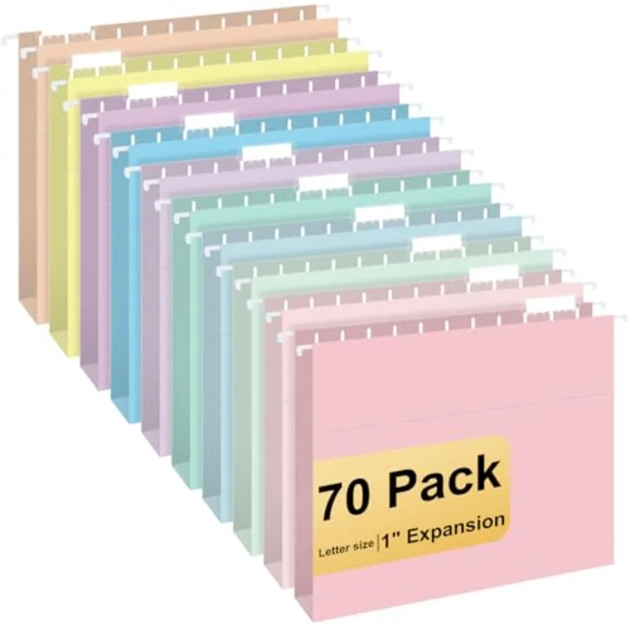 Hanging File Folders Pack Letter Size Hanging File folders with 1/5-cut Tabs Stay Organized for Your Home and Office Bulk File