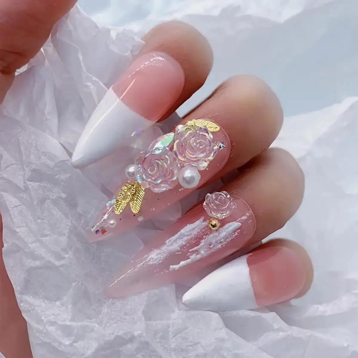 Misto casuale resina 3D colorata mini fiore decorazione nail art dolce rosa pendenti per unghie accessori forniture per manicure fai da te