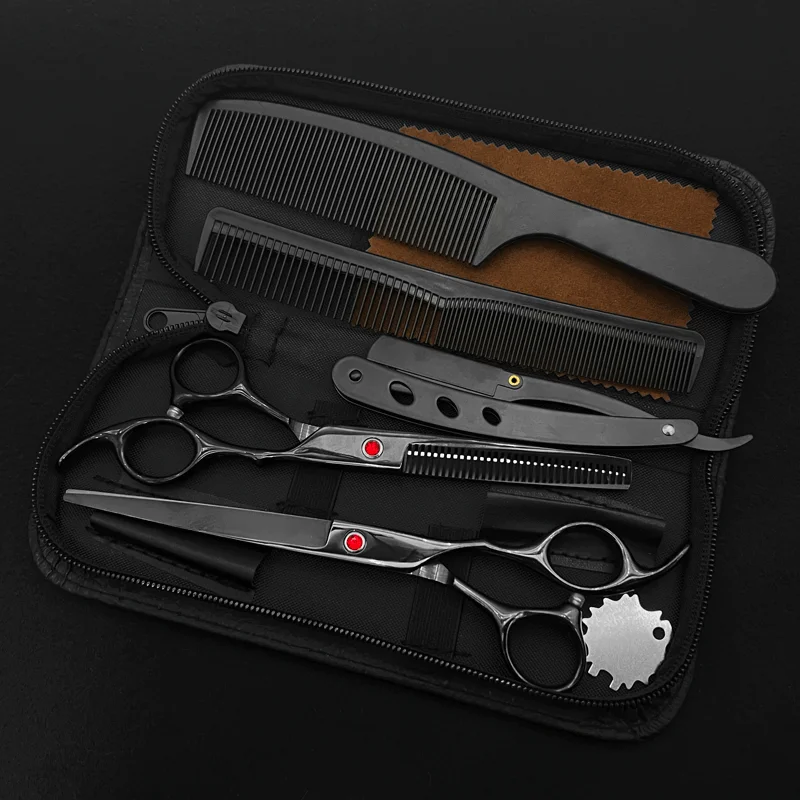 Professional hairdressing Scissors Set, Hair Cutting Thinning Shears With Hair Styling Accessories For Household Salon Barber