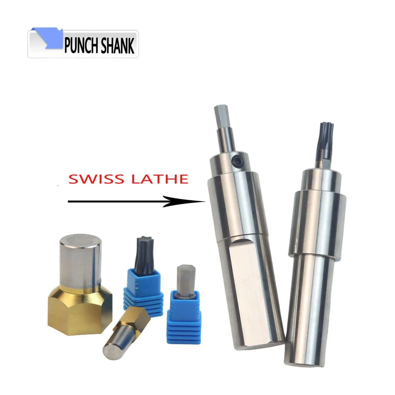 Oem Kuho Straight Shank 8.0mm Cylindrical Rotary Broaching Tool Punch Holder Model 8 Holes for Lathe