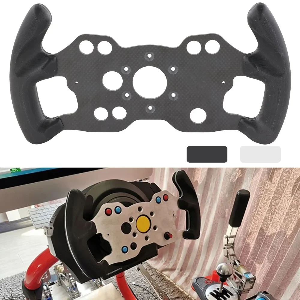 

Silver Carbon Style Aluminum Modified Steering Wheel Panel Racing Simulator Game for GTB 599