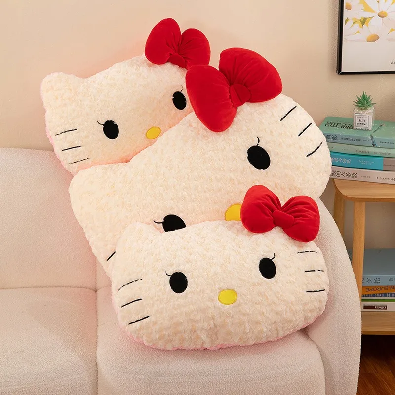 

Sanrio Kawaii Hello Kitty плюшевая игрушка, мягкая кукла, милая подушка, детский подарок на день рождения, декор для дивана, мягкая поддержка спины для сна для девочек