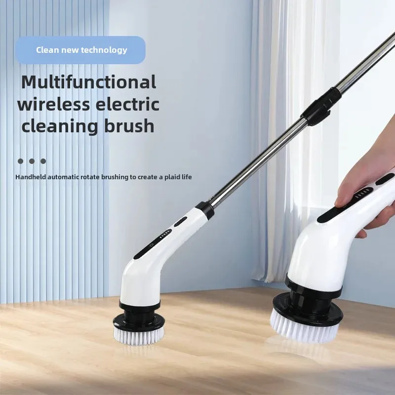 Dual-Use Wireless Charging Electric Cleaning Brush Strong Multi-Functional Kitchen Bathroom Cleaner Handheld Domestic Ship Equip