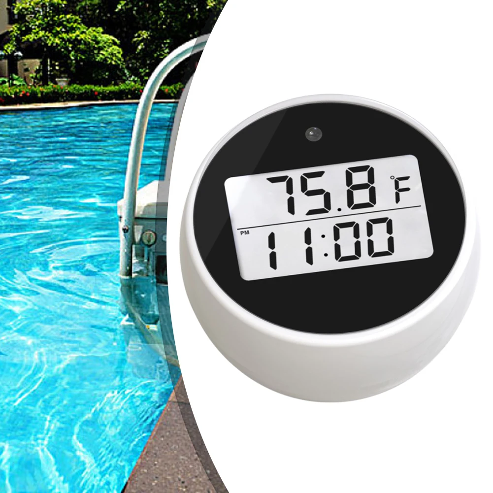 

ABS Swimming Pools Ice Bath Thermometer With Timer Automatic Ice Bath Water Thermometer Floating Water Thermometer 5x5cm