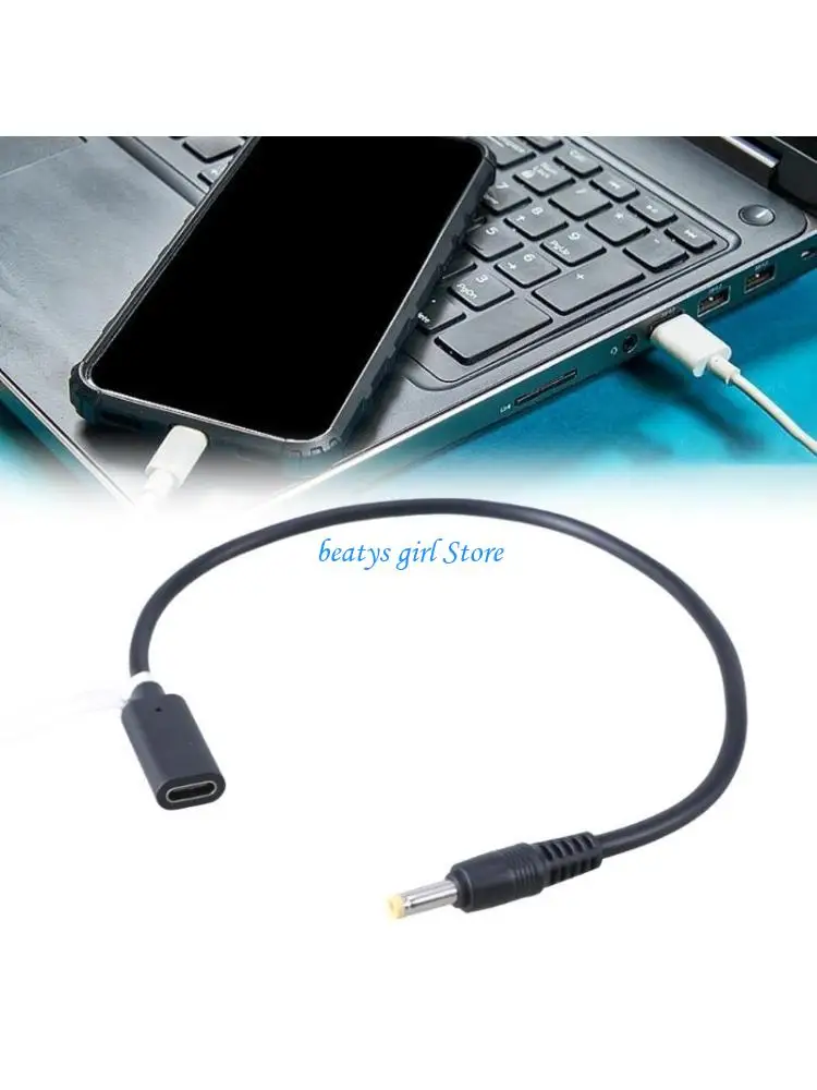 

C7AB Ноутбуки зарядки конвертеров USB Typec женский до 9V12V15V20V 4,0x1,7 мм разъемы мужского кабеля для силового кабеля для