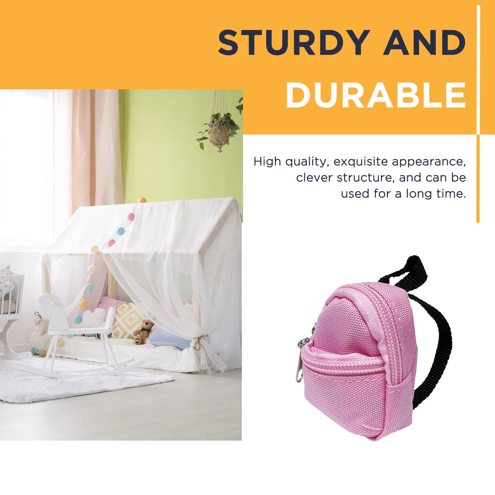 حقيبة ظهر مصغرة لبيت الدمية، حقيبة ظهر صغيرة لبيت الدمية، مشهد المدرسة لمشروع بيت الدمية الحرفية