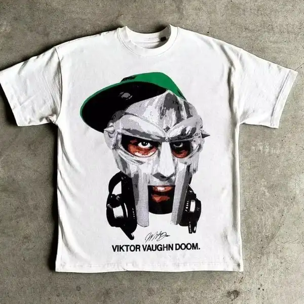 T-Shirt mit amerikanischem Hip-Hop-Charaktermuster - Lässiges und modisches Oversize-T-Shirt - Retro-Herren-T-Shirt – Detail 6