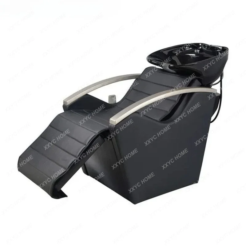 Intelligent electric massage shampoo bed barbershop hair salon special semi-reclining head treatment bed hairdressing flushing