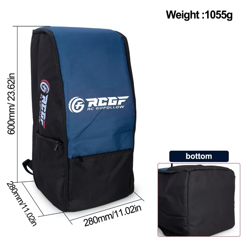 

RC Car Storage Bag Large Capacity Backpack for 1/10 RC Rock Crawler Outdoor Travel Carry Case