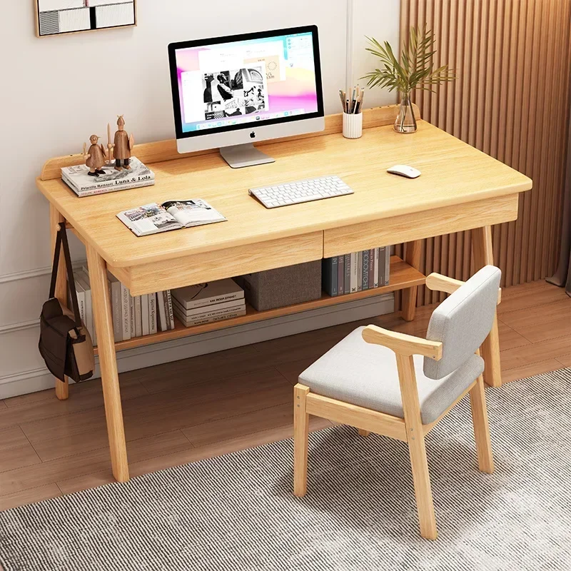 Modern Computer Desk Desktop Home Simple Writing Table with Chair Study Desk Wood Laptop Table for Office Escritorio Furniture