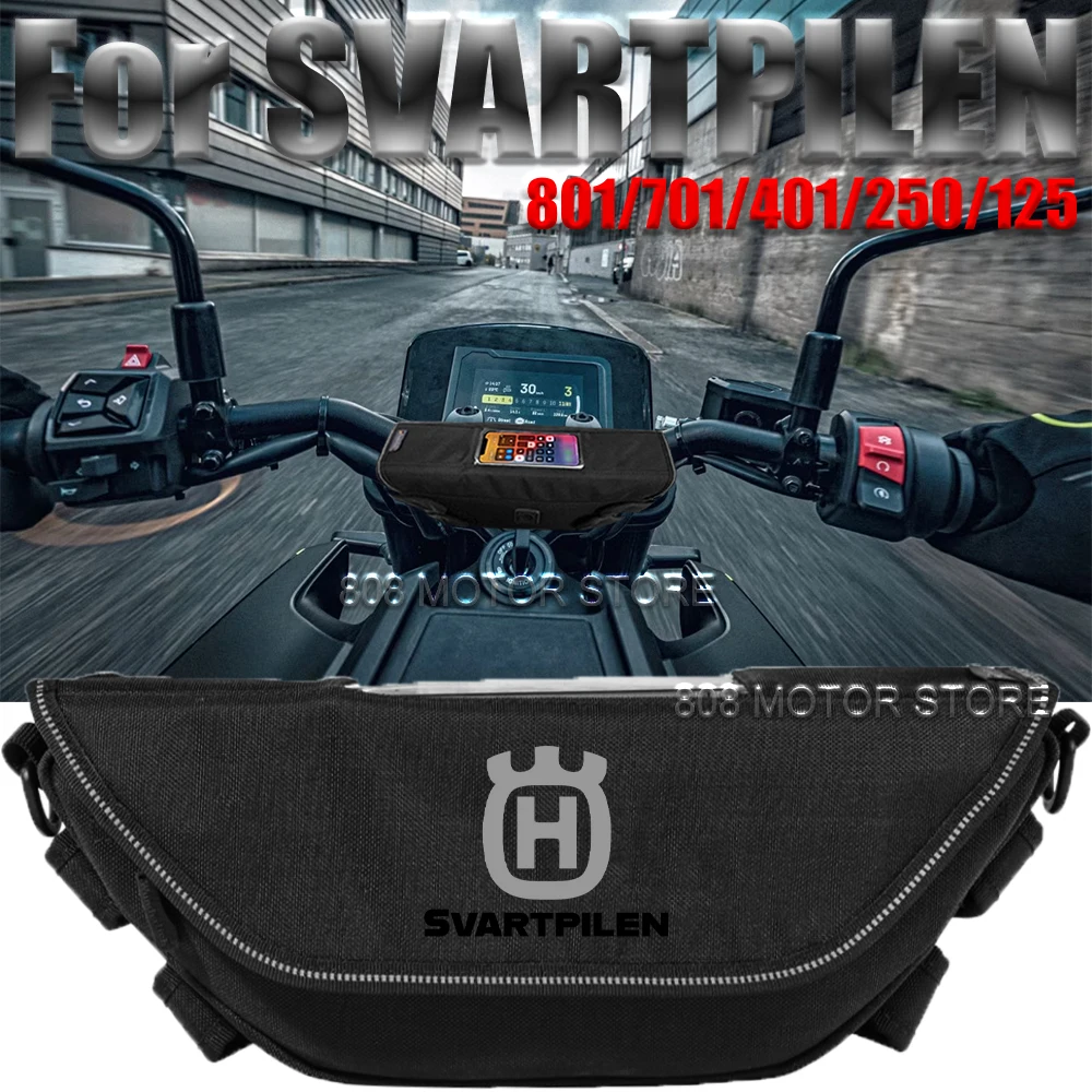 For Husqvarna svartpilen 801 701 401 Motorcycle accessories tools bag Waterproof And Dustproof Convenient travel handlebar bag