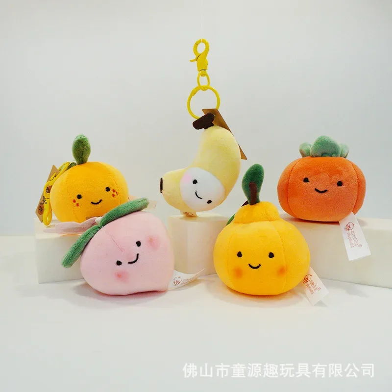 Fruit Plush Pendant Short Plush Keychain Apple Doll Backpack Junior Accessories Фруктовые Вешалки Colgante De Peluche De Frutas