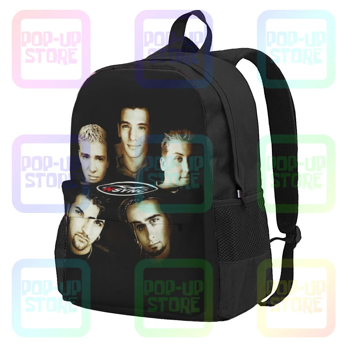 Justin Timberlake 1998 Boy Band Rap Graphic Backstreet Boys Britney Spears Large Capacity Backpack Fashion School Sport Bag