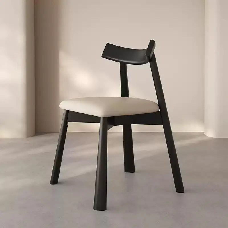 

Retro Upholstered Dining Chair Wood Minimalist Comfortable Nordic Dining Chair Design White Sillas De Comedor Furniture Home