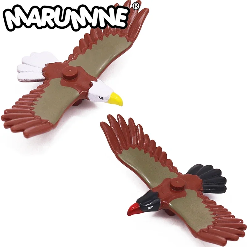 

Marumine MOC Animal Brick Parts 7172 Eagle Bird Rooster Seagull Penguin Classic Building Blocks Zoo Forest Farm DIY Accessories