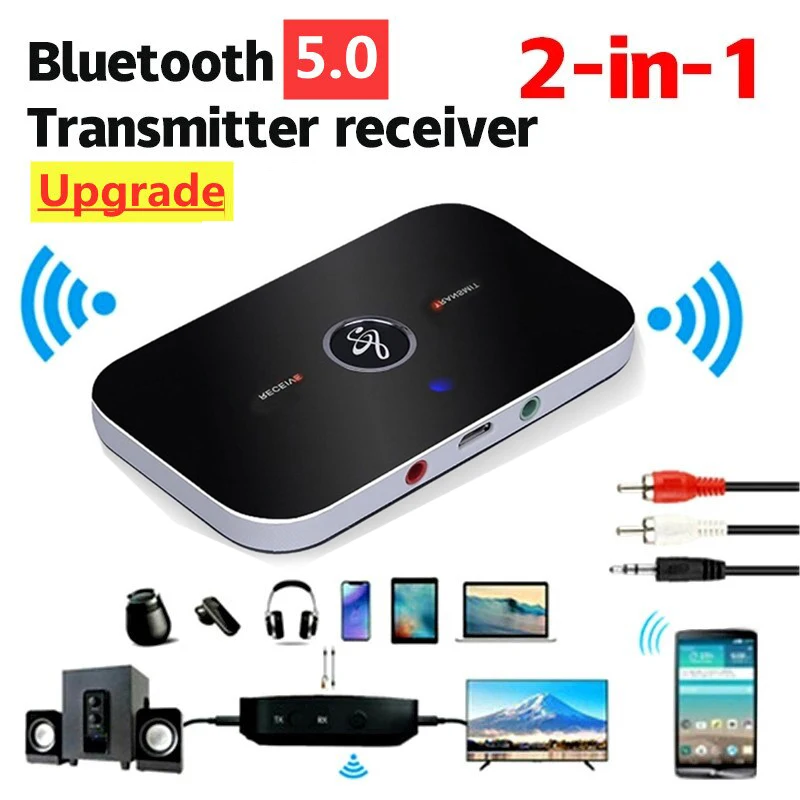 

B6 Bluetooth Transmitter+Receiver Wireless Audio Adapter For PC TV Headphone Car With 3.5mm AUX Music Receiver Sender