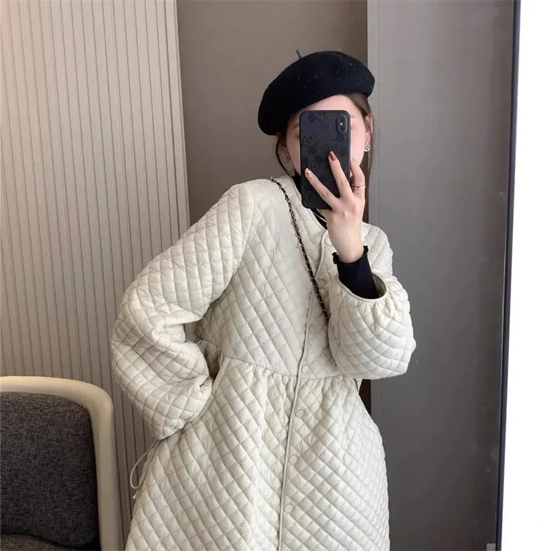 New Winter Oversized 4xl Design Long Parkas Coats Skirt Women Korean Loose Chaquetas Jackets Casual Warm Casaco Elegant Overcoat