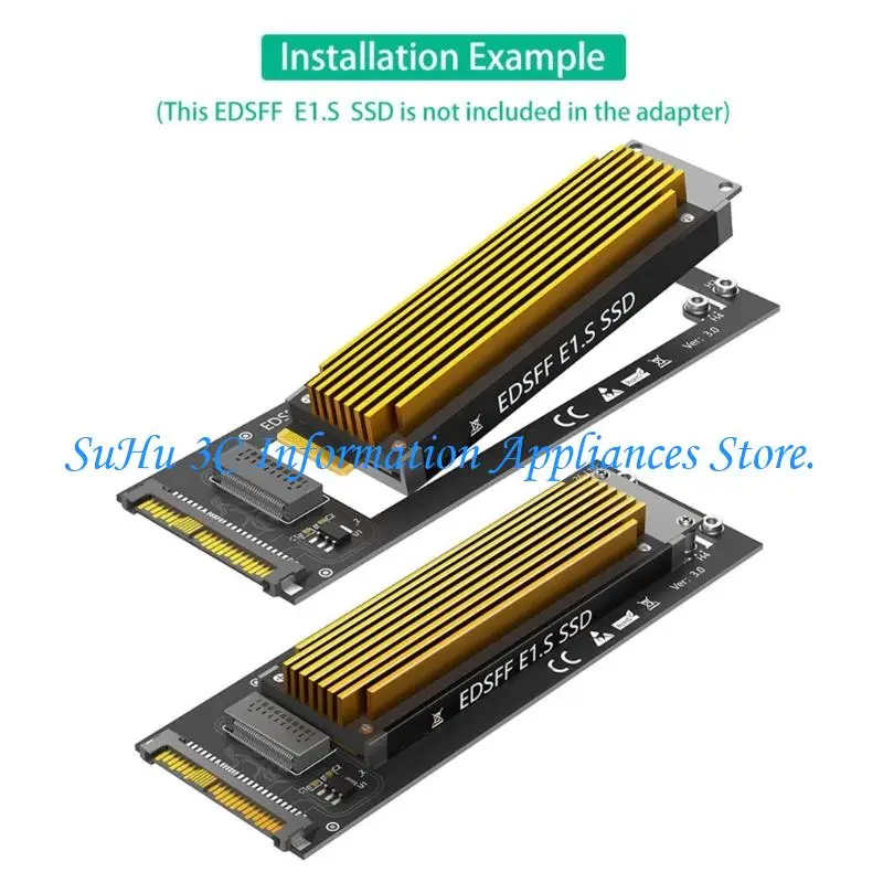 Plugs Play E1.S Drive To U.2 Adapter Card Supports PCIe And Nonvolatile Memory Express For Data Center Use