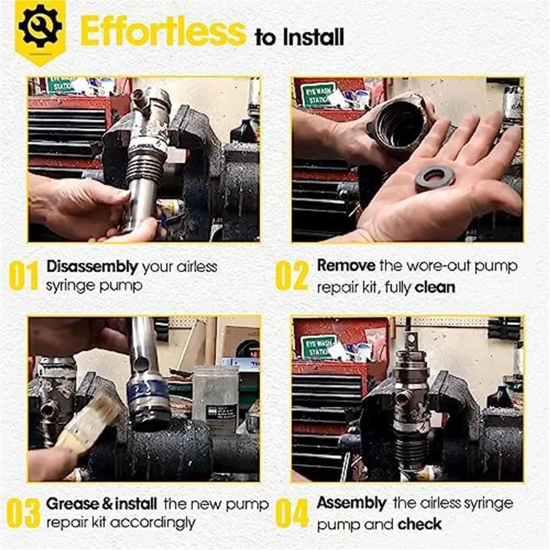 

ABGR-249123 Pump Repair Kit Airless Syringe Pump Kit Replaces 249- As Shown For 7900 200 300