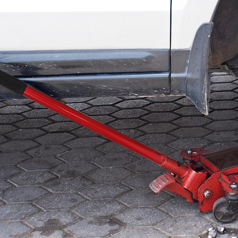 

2pcs Steel Floor Jack Handle Replacement for 2 Ton Hydraulic Crane Ergonomic Rubber Grip Heavy Duty Lifting Tool Hardened