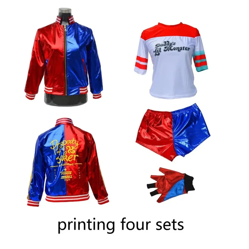 ☆☆A 2025 Girls Harley Cosplay Squad Quinn Clown Clothes Sets Christmas Halloween Carnival Party Costumes P New s5g7epp❤