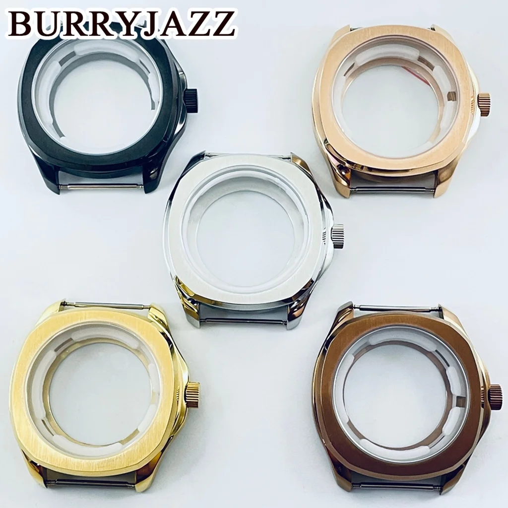 BURRYJAZZ 40mm NH35 NH36 ETA2824 2836 Miyota8215 Mingzhu DG2813 3804 Watch Case With Sapphire Crystal Stainless Steel Waterproof
