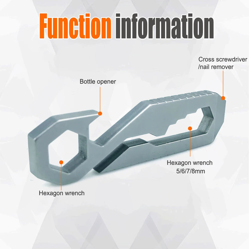 Наружная комбинация 8 в 1, многофункциональный портативный гаджет, открывалка для бутылок, отвертка, шестигранный ключ 5/6/7/8 мм