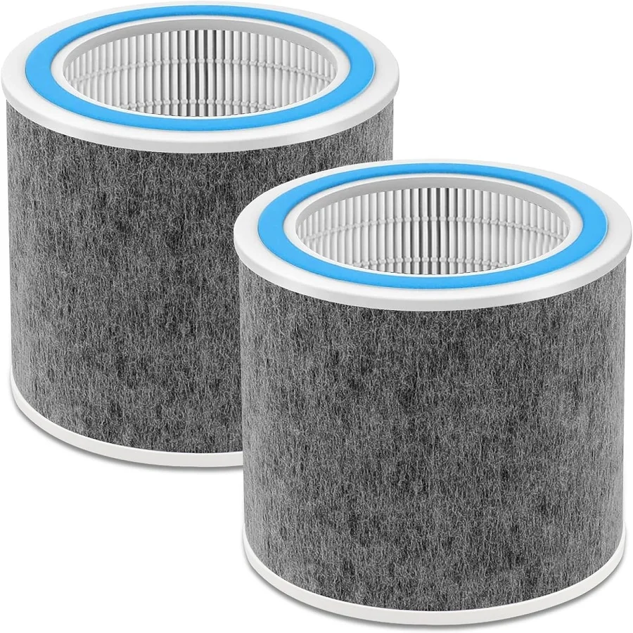 

HP102 Air Purifier Replacement Filter, H13 True HEPA Activated Carbon Filter, 3-Stage Removes Pet Dander Smoke Odors