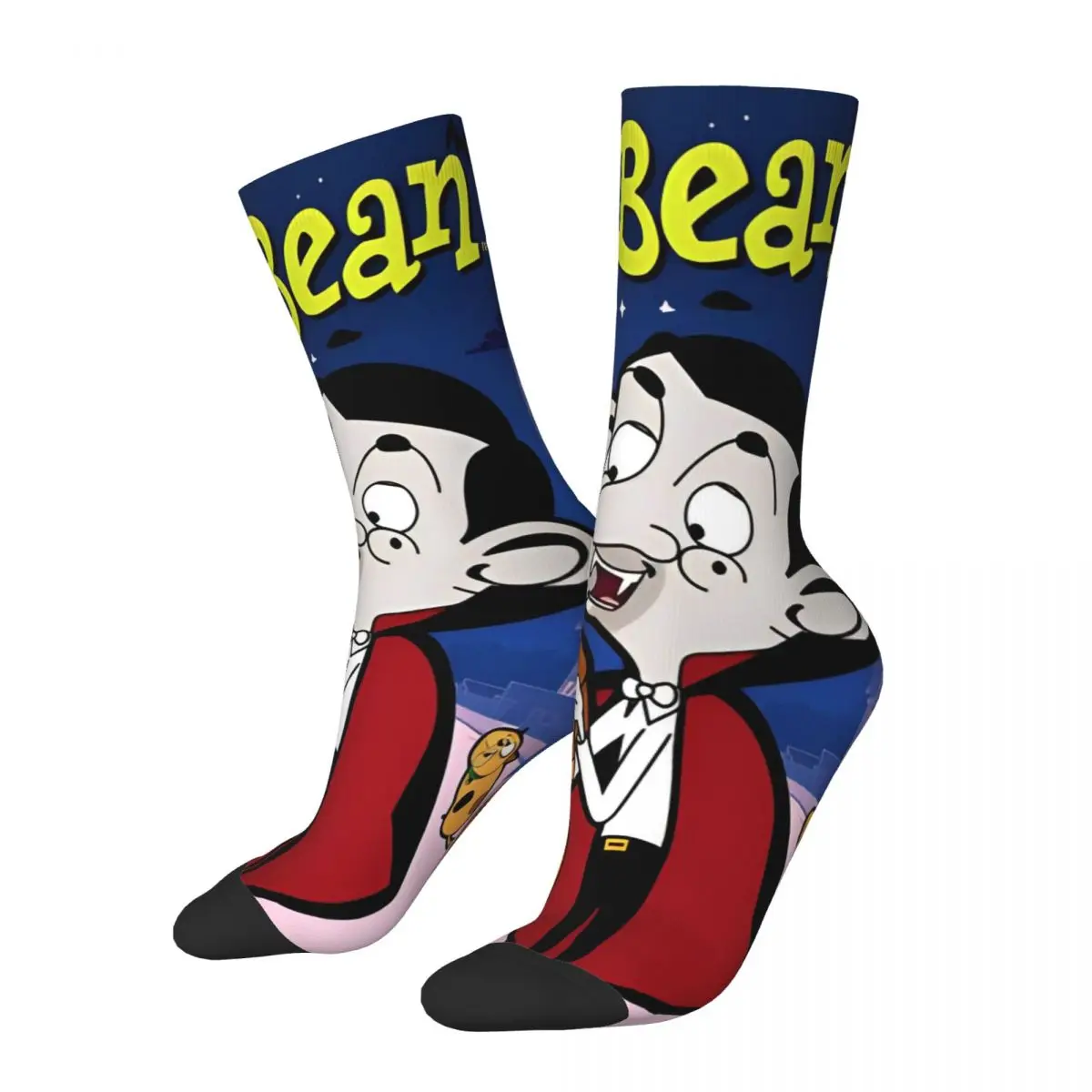 Mr. Bean Cartoon Halloween Socks Accessories For Men Women Middle Tube Socks Super Soft Wonderful Gifts