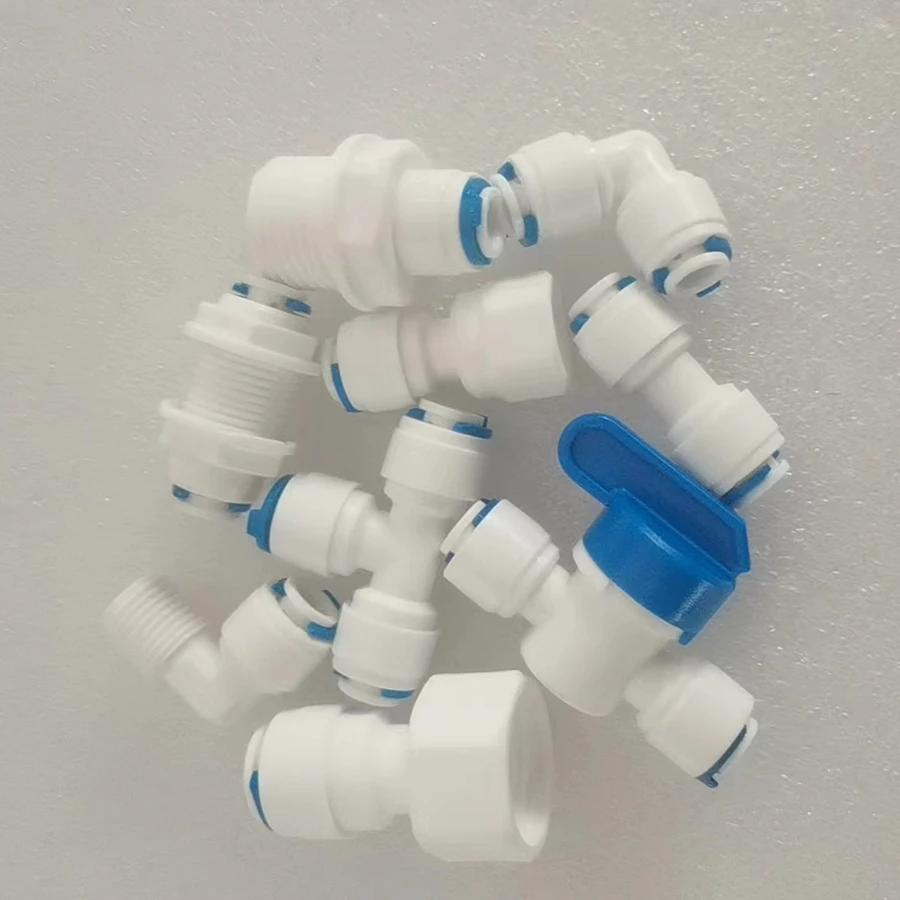 

Water Purifier Accessories 1/4" 3/8" OD Hose To 1/4" 3/8" 1/2" Aquarium Quick Fitting RO Water Plastic Pipe Coupling Connector